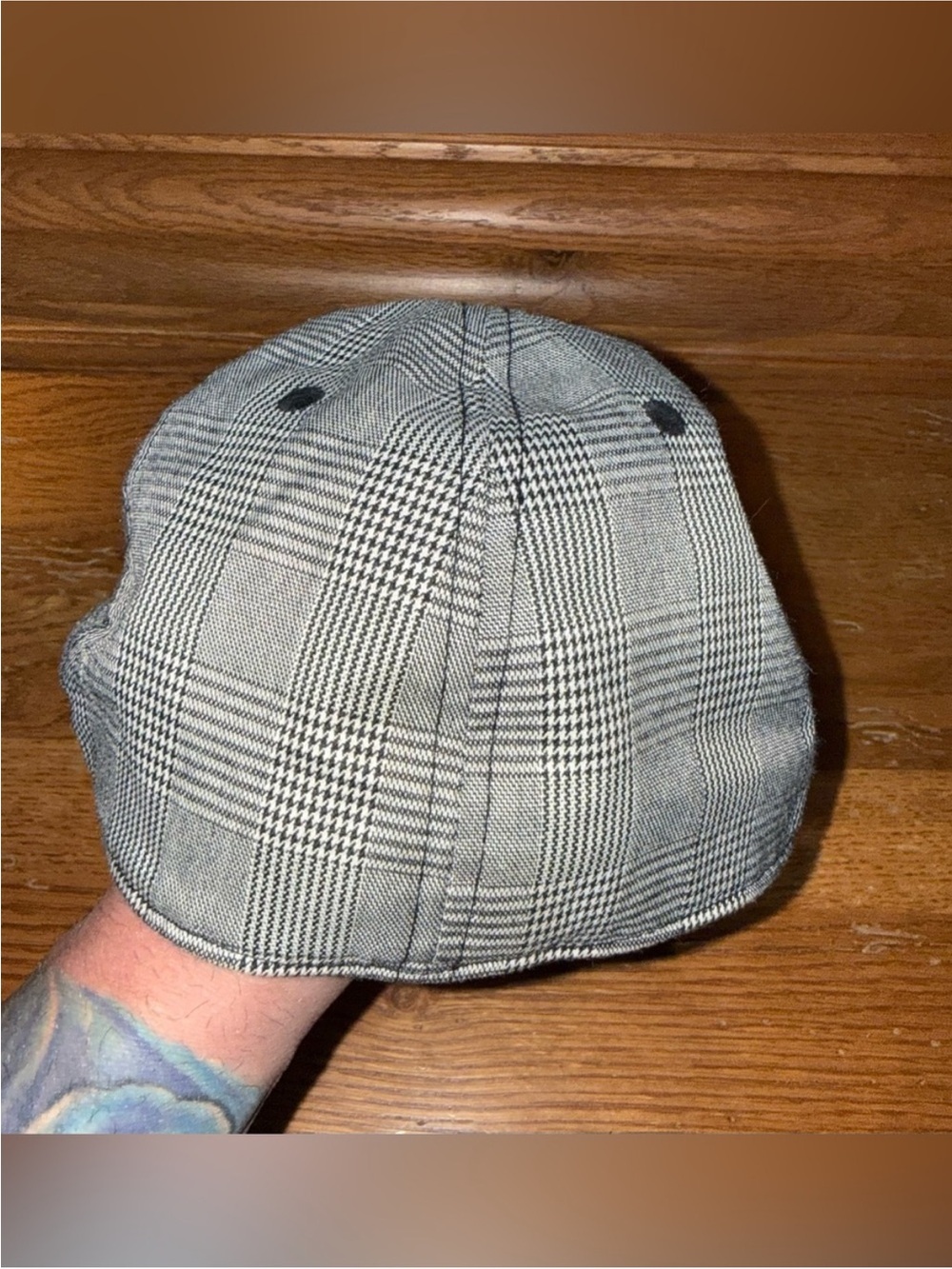 Boston Scally Gray And Black Plaid Newsboy Cap Size Small - Picture 8 of 8
